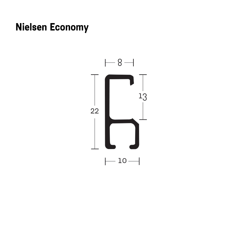 Závěsná lišta Gallery Economy bílá mat 3 m kus