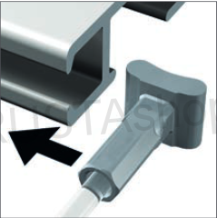 Pevný jezdec Solid Slider - ocel.lanko 2mm; 150 cm
