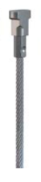 Otočný jezdec Twister + ocel. lanko 2 mm; 300 cm